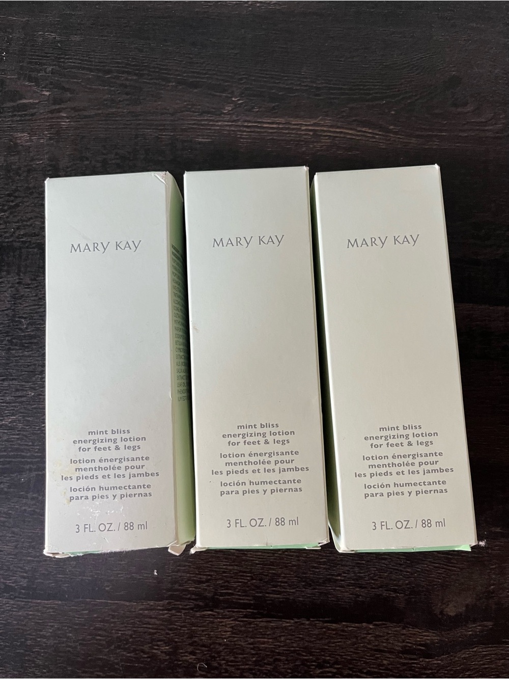 Mary Kay Energizing Lotion MINT BLISS for Feet & Legs NEW IN BOX (3) *See photos